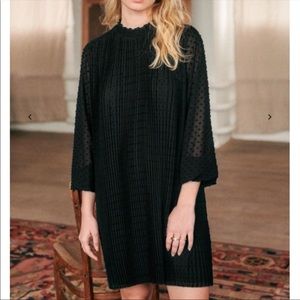 Sezane black Armance dress